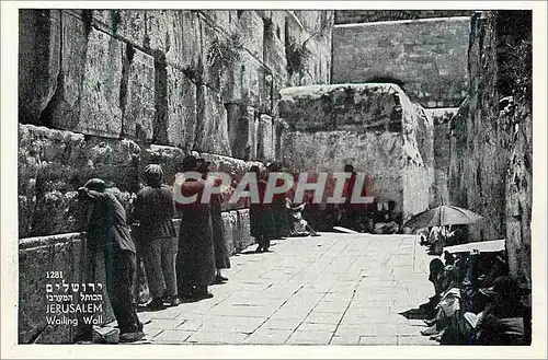 Moderne Karte Jerusalem Wailing Wall