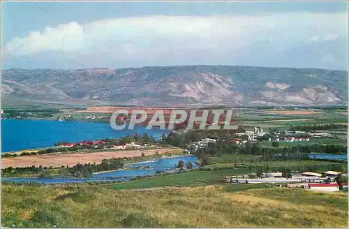 Moderne Karte Deganya View of Lake of Galilee