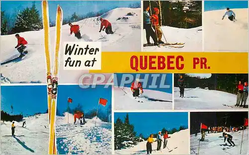 Cartes postales moderne Canada Quebec Winter fun at Ski
