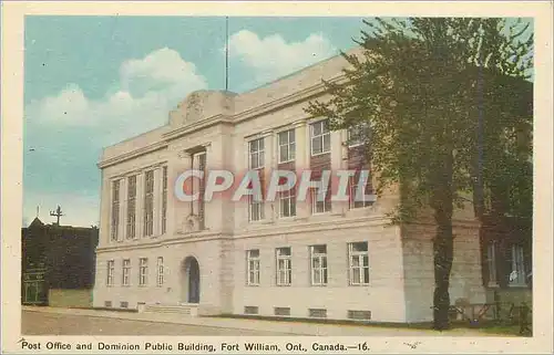 Moderne Karte Canada Ontario Post Office and Dominion Public Building Fort William