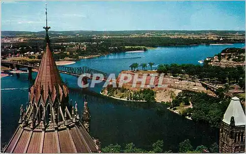 Moderne Karte Canada Ontario Ottawa View From the Peace Tower Balcony