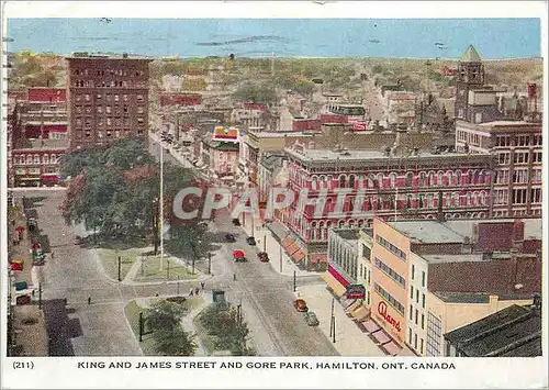 Moderne Karte Canada Ontario Hamilton King and James Street and Gore Park