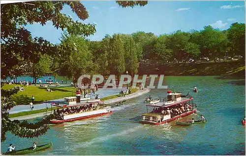 Moderne Karte Canada Montreal Parc Lafontaine Bateaux