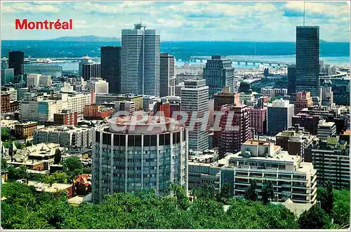 Moderne Karte Canada Montreal Quebec La Ville Vue du Belvedere du Mt Royal