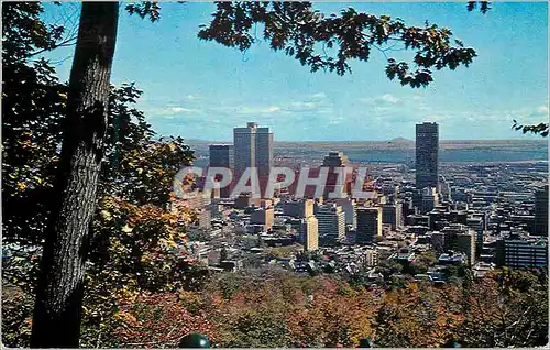 Moderne Karte Canada Montreal Quebec Vu du sommet du Mont Royal