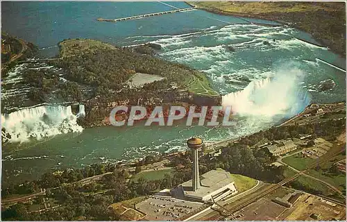 Cartes postales moderne Canada Ontario Niagara Falls An aerial view showing the American