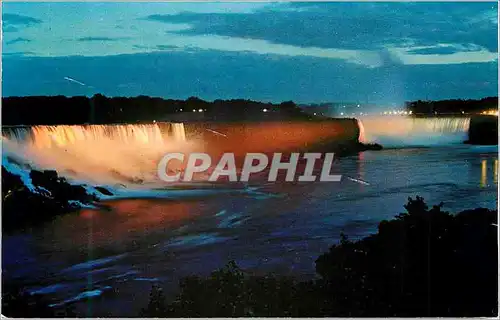 Moderne Karte Canada Ontario Niagara Falls Illuminated view of Niagara Falls