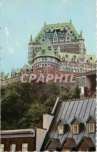 Moderne Karte Canada Quebec Chateau Frontenac et le Funiculaire