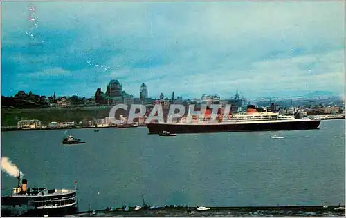 Cartes postales moderne Canada Quebec te souhaite la bienvenue Bateau