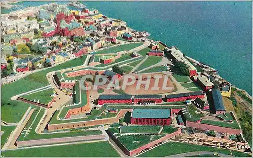 Moderne Karte Canada Quebec Vue aerienne de l'ancien Fort Historique La Citadelle