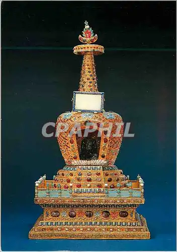 Cartes postales moderne China Golden Buddhist Tower with Inlaid Diamonds The Palace Museum