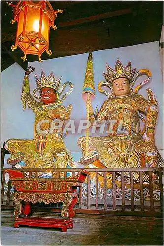 Cartes postales moderne China Shanghai Jade Buddha Temple Heavenly king of Far Sight (the Western King) Heavenly King of