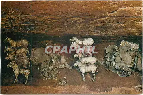 Cartes postales moderne China Panorama of the excavation site of the bronze chariots and horses