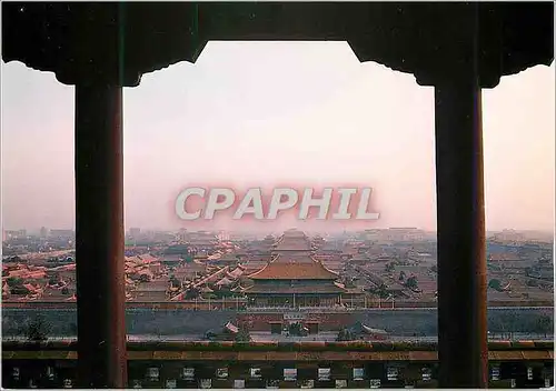 Moderne Karte China Distant View of Forbidden City The Palace Museum