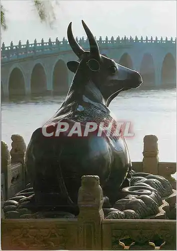 Moderne Karte China Bronze Cow The Summer Palace