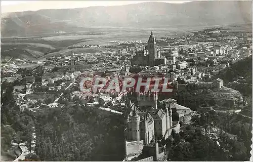 Moderne Karte Segovia Aerea ei Alcazar et la Cathedrale