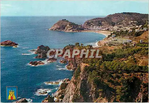 Moderne Karte Tossa de Mar Gerona Espana Vue panoramique