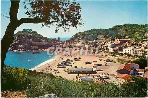 Moderne Karte Costa Brava Tossa de Mar Vue panoramique