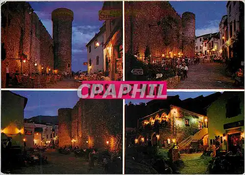 Cartes postales moderne Tossa de Mar Costa Brava Murailles Joyeuses nuits