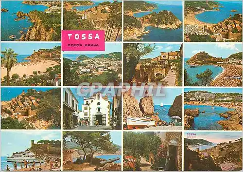 Cartes postales moderne Tossa de Mar Costa Brava Vues Divers