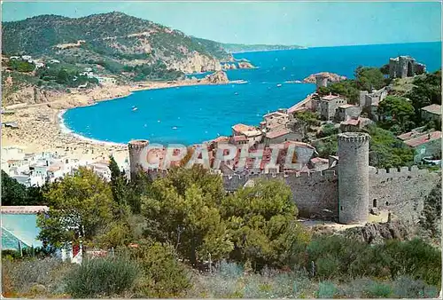 Moderne Karte Tossa de Mar Costa Brava Vue Generale de la Vila Vella et de la Baie