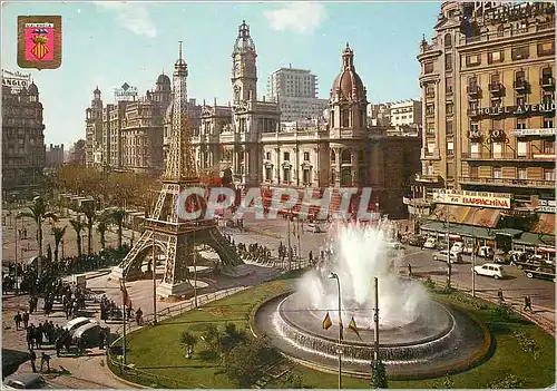 Cartes postales moderne Valencia Place du Caudille en Fallas