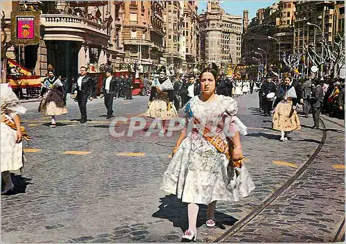 Cartes postales moderne Valencia Place du Caudillo en Fallas