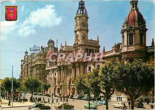 Cartes postales moderne Valencia Place du Caudillo Hotel de Ville