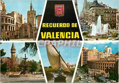 Moderne Karte Valencia Plaza de la Virgen