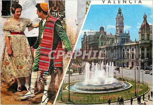Moderne Karte Valencia Une paire Typique et Place du Chief