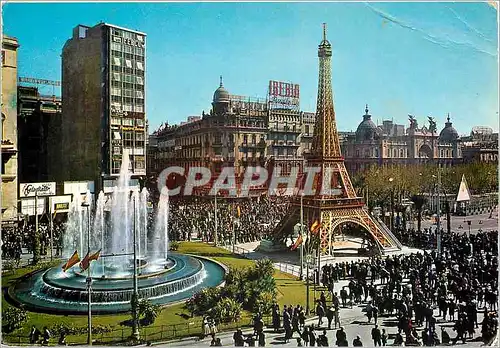 Cartes postales moderne Valencia Place du Caudillo en Jour de Fallas Tour Eiffel