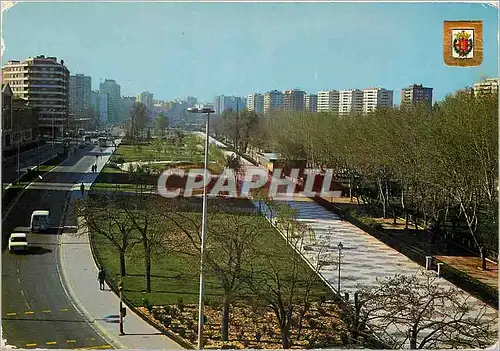 Cartes postales moderne Valladolid vue panoramique de Promenade d'Isabel la Catolica