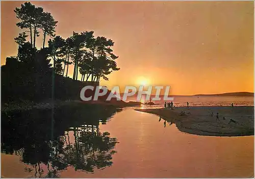 Cartes postales moderne Vigo Plage du Samil Coucher de Soleil