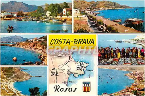 Cartes postales moderne Costa Brava Rosas le village Riant Marinier et de Paysage Multiforme