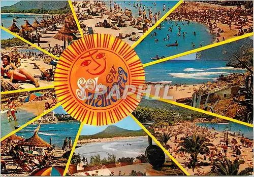 Cartes postales moderne Mallorca (Baleares) Espana detalle de las Playas