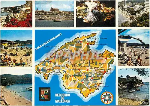 Moderne Karte Recuerdo de Mallorca Palma Porto Cristo Magaluf