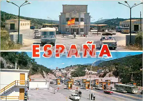 Cartes postales moderne La Junquera Los limites le Perthus 1156 frontera Franco Espanola