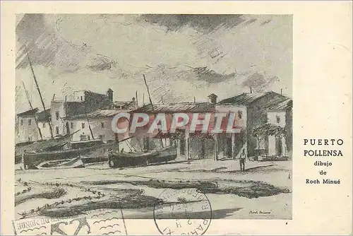 Cartes postales moderne Puerto Pollensa Dibujo de Roch Minue