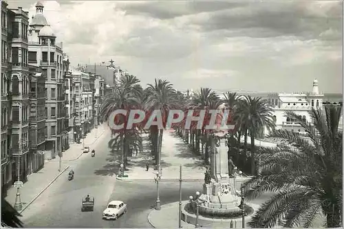 Moderne Karte Alicante Monument a Canalejas et Esplanade d'Espagne