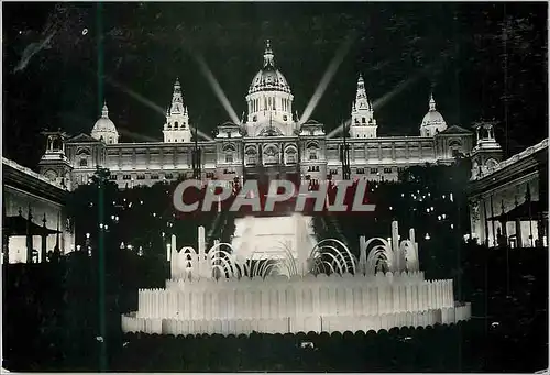 Cartes postales moderne Barcelona Exposicion Palacio Nacional Iluminado