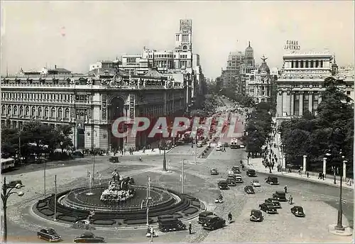 Cartes postales moderne Madrid Cybeles et rue Alcala