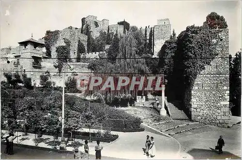 Moderne Karte Malaga Entree a la Alcazaba Murailles