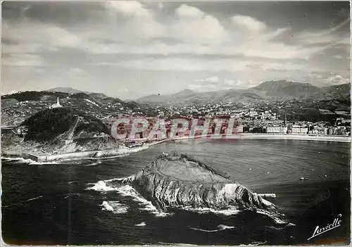 Moderne Karte Saint Sebastien Espagne Vue Generale sur la Baie