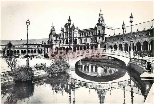 Cartes postales moderne Sevilla Place de l'Espagne Pont et Edifice central