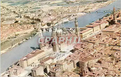 Cartes postales moderne Lineas Aereas De Espana Avenida de America 2 Madrid Zaragoza The Pilar and the Ebro River