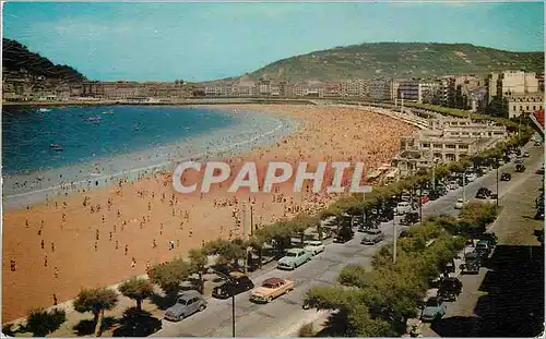 Moderne Karte San Sebastian Promenade et Plage de la Concha