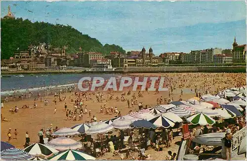Cartes postales moderne San Sebastian Vue Partielle de la Plage