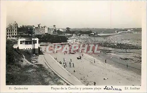 Moderne Karte Santander Playas de la Concha y Primera Playa