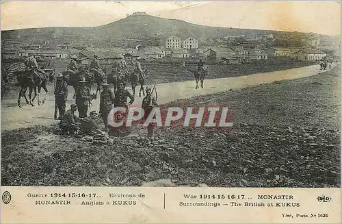 Cartes postales Kukus Guerre 1914 15 16 17 Environs de Monastir Anglais Militaria