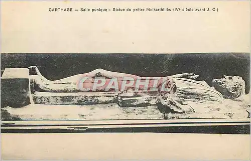 Cartes postales Carthage salle punique Statue du Pretre Melkarthilles(IVe siecle avant JC)